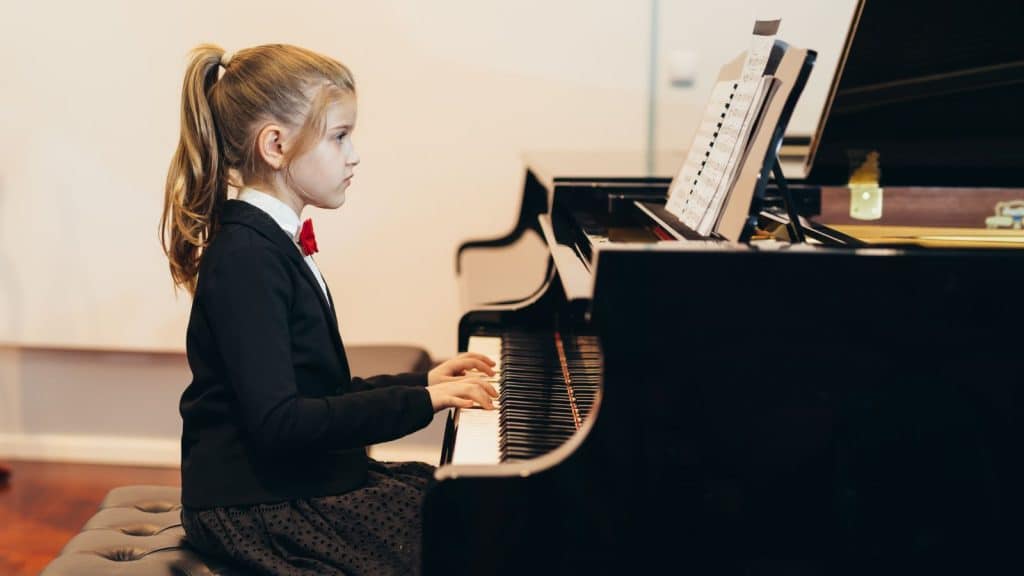Little Girl in a Piano Classes